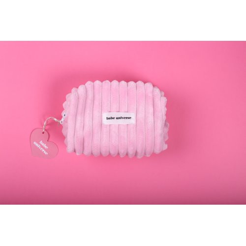 Babe Universe Baby Pink Makeup Bag M Stilinga rankų darbo kosmetinė Pink