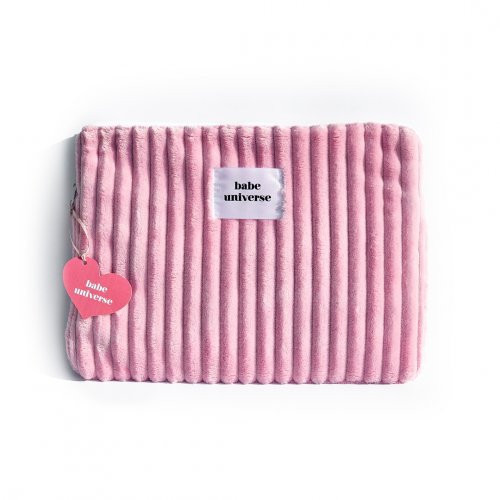 Babe Universe Baby Pink Laptop Sleeve Rankų darbo nešiojamojo kompiuterio dėklas Pink