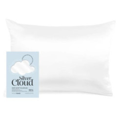 Silver Cloud Satin Pillowcase Infused with Silver Ions Sidabro jonais prisotintas satino pagalvės užvalkalas Charcoal