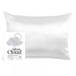 Silver Cloud Satin Pillowcase Infused with Silver Ions Sidabro jonais prisotintas satino pagalvės užvalkalas Charcoal