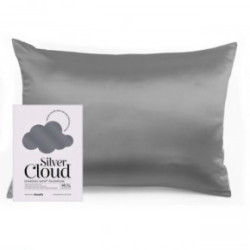 Silver Cloud Satin Pillowcase Infused with Silver Ions Sidabro jonais prisotintas satino pagalvės užvalkalas Charcoal