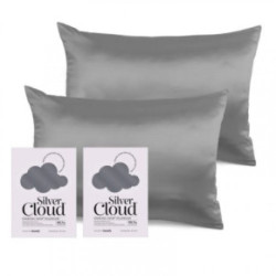 Silver Cloud Satin Pillowcase Twinpack Sidabro jonais prisotintas satino pagalvių užvalkalai Caramel