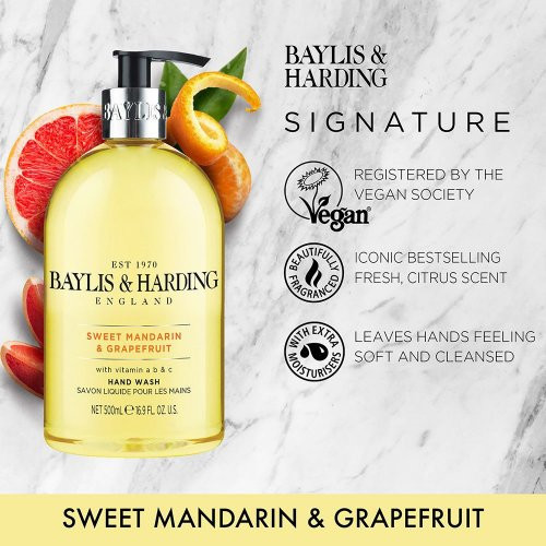 Baylis & Harding Sweet Mandarin & Grapefruit Hand Wash Rankų muilas 500ml