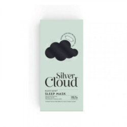 Silver Cloud Black Satin Sleep Mask Satino miego akiniai 1vnt.