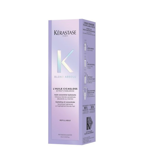 Kerastase Blond Absolu L'Huile Cicagloss Refillable Hair Oil Plaukų aliejus šviesiems plaukams 75ml