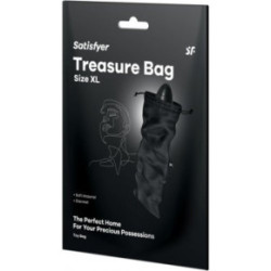 Satisfyer Treasure Bag Black Sekso žaislų laikymo maišelis M 