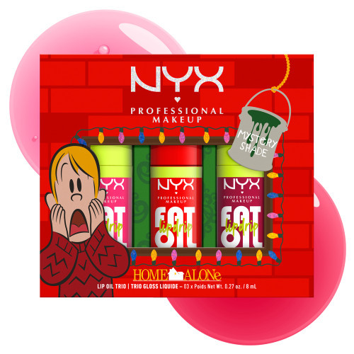 Nyx professional makeup XMAS Home Alone Fat Oil Lip Drip Trio Kit Lūpų blizgių rinkinys 3 vnt.