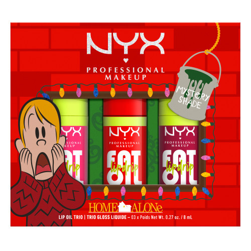 Nyx professional makeup XMAS Home Alone Fat Oil Lip Drip Trio Kit Lūpų blizgių rinkinys 3 vnt.