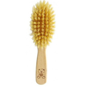 TEK Baby Brush With Natural Bristles Medinis plaukų šepetys vaikams su natūraliais šeriais