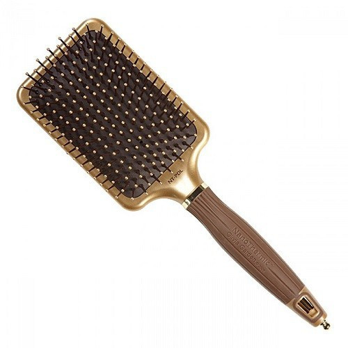 Olivia Garden Expert Care Rectangular Nylon Bristle Brush Didelis šepetys pilnu pagrindu šukavimui