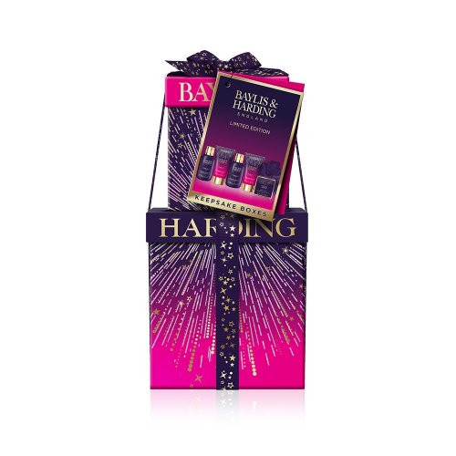 Baylis & Harding Midnight Fig & Pomegranate Luxury Pamper Present Gift Box Set Šventiškas kūno priežiūros priemonių rinkinys