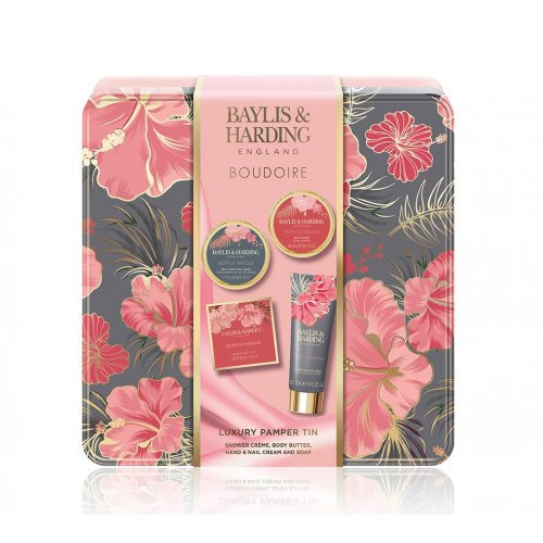 Baylis & Harding Boudoire Luxury Pamper Tin Gift Set Kūno priežiūros priemonių rinkinys