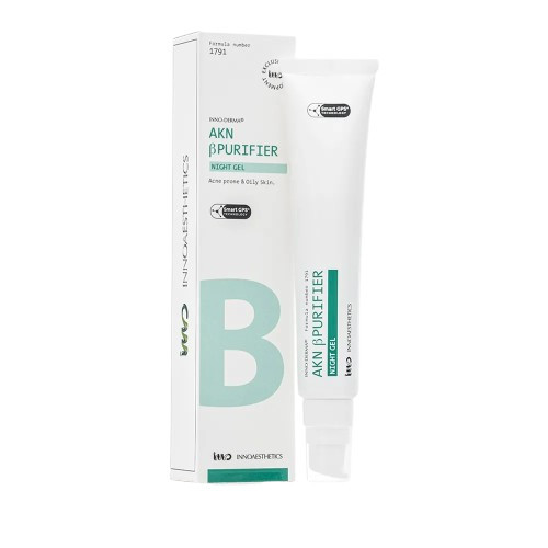 Innoaesthetics AKN B Purifier Night Gel Riebios odos balansui ir atkūrimui 50g