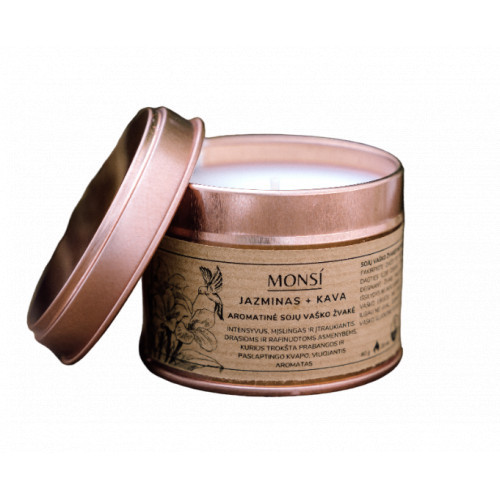 Monsi Aromatic Candle Jasmine With Coffee Aromatinė žvakė Jazminai ir kava 100ml