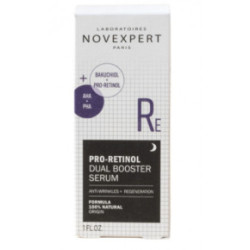 Novexpert Pro Retinol Dual Booster Serum Dvejopo poveikio serumas su bakučioliu, pro-retinoliu ir 10% AHA, PHA rūgštimis 30ml