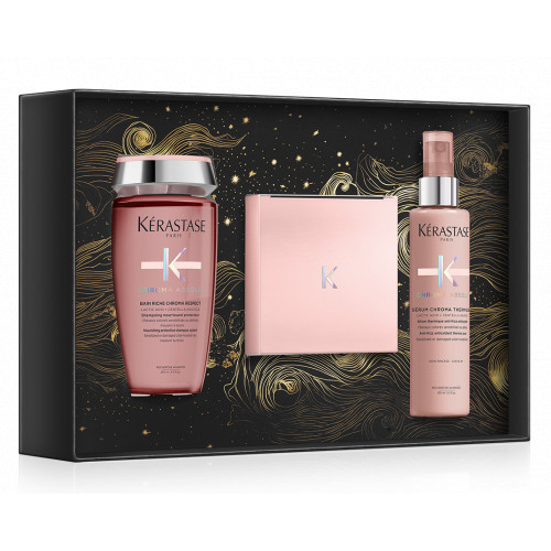 Kerastase Chroma Absolu Mask Holiday Gift Set 2024 Drėkinamasis, apsauginis dažytų plaukų rinkinys