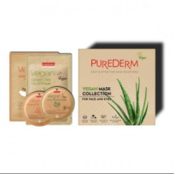 Purederm Vegan Mask Collection Veido ir paakių kaukių rinkinys