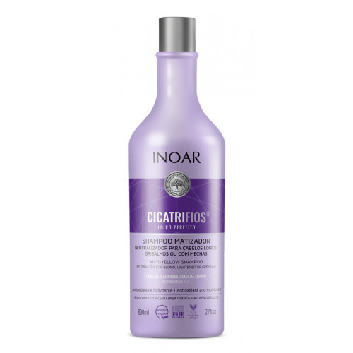 Inoar CicatriFios Perfect Blond Shampoo Šampūnas šviesiems plaukams 800ml