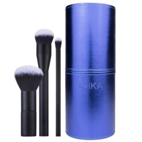 Inika Organic Savana Skies Brush Trio Makiažo šepetėlių dovanų rinkinys 3 vnt.