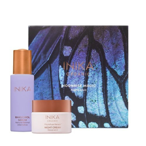 Inika Organic Moonrise Magic Night Duo Veido priežiūros dovanų rinkinys 50ml+30ml