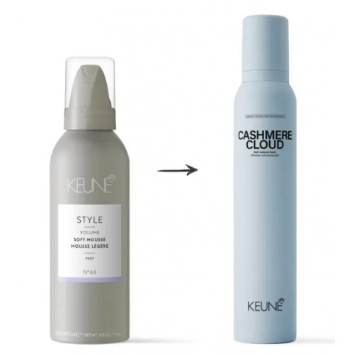 Keune STYLE Cashmere Cloud Soft Volume Foam Lengvos apimties suteikiančios putos 200ml