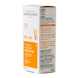 Novexpert PHA + AHA Vitamin C Radiance Peeling Care Šveičiamasis naktinis serumas su Vit C 30ml