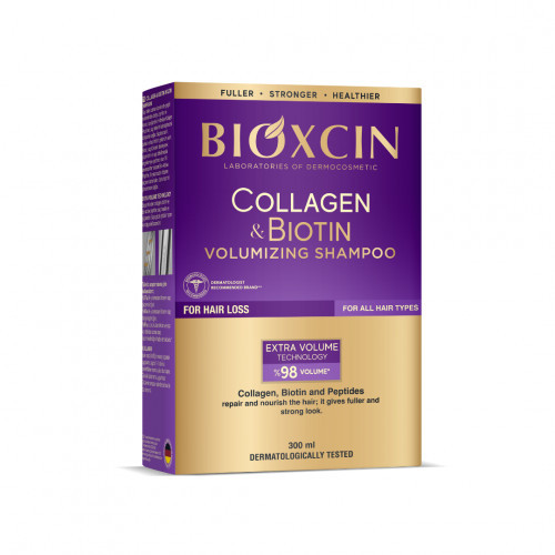 Bioxsine Collagen & Biotin Volumizing Shampoo Apimties suteikiantis plaukų šampūnas 300ml