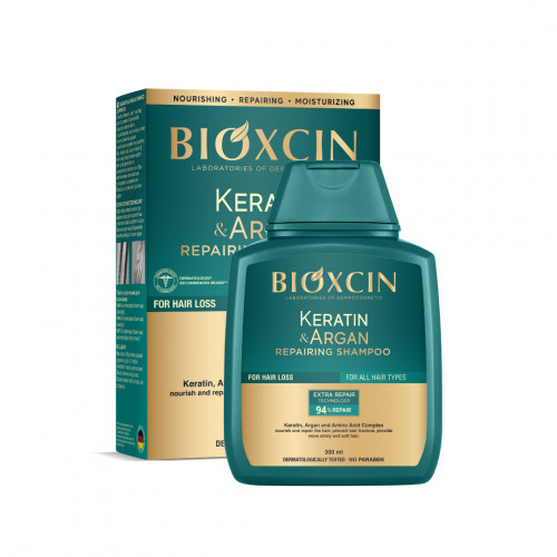 Bioxsine Keratin & Argan Repairing Shampoo Atstatomasis plaukų šampūnas 300ml