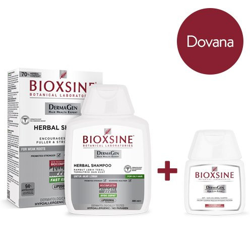 Bioxcin (Bioxsine) Dermagen Shampoo for Hair Loss Šampūnas nuo plaukų slinkimo normaliems - sausiems plaukams + kelioninis šampūnas