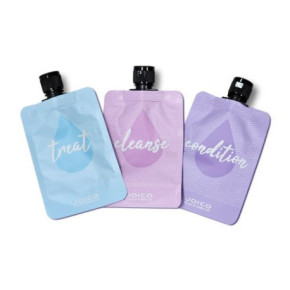 Joico Refillable Travel Pouch Set Vienkartiniai išspaudžiami maišeliai kosmetikai Rinkinys