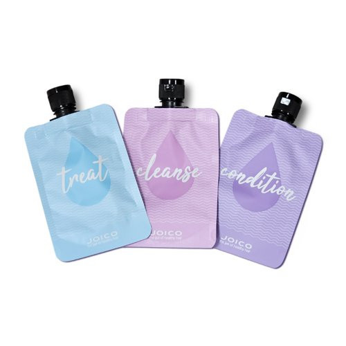 Joico Refillable Travel Pouch Set Vienkartiniai išspaudžiami maišeliai kosmetikai Rinkinys