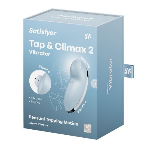 Satisfyer Tap and Climax 2 Vibrator Klitorinis vibratorius - stimuliatorius Blue