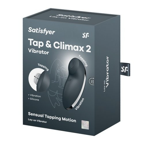 Satisfyer Tap and Climax 2 Vibrator Klitorinis vibratorius - stimuliatorius Blue