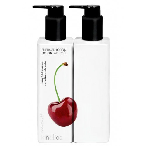 Kinetics Hand & Body Lotion Cherry & Bitter Almond Parfumuotas losjonas rankoms ir kūnui su vyšniomis ir karčiaisiais migdolais 250ml