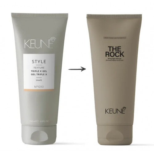 Keune The Rock Stiprus daug blizgesio suteikiantis gelis 200ml