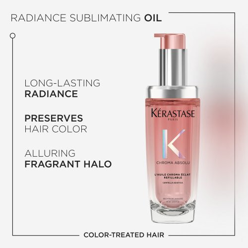 Kerastase L'Huile Chroma Éclat Radiance Hair Oil Dažytų plaukų aliejus 75ml