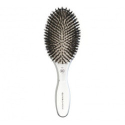 Olivia Garden Expert Care Oval Boar Bristles Silver Hairbrush Plaukų šepetys su 100% natūraliais šerno šereliais