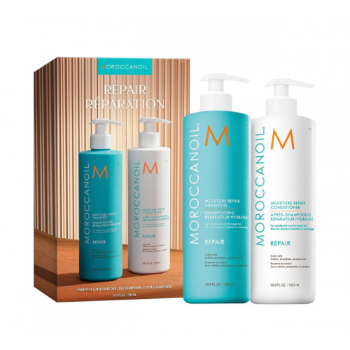 Moroccanoil Moisture Repair Shampoo & Conditioner Duo Atstatomojo poveikio rinkinys plaukams