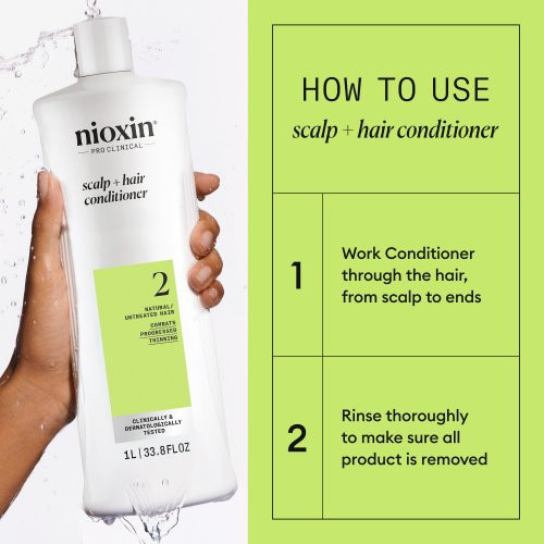 Nioxin System 2 Conditioner Galvos odos ir plaukų kondicionierius stipriai retėjantiems plaukams 300ml