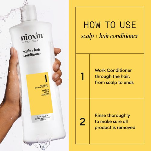 Nioxin System 1 Conditioner Galvos odos ir plaukų kondicionierius nestipriai retėjantiems plaukams 300ml