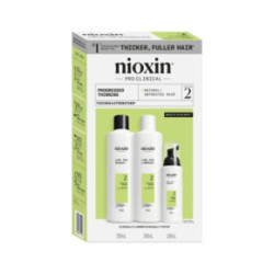 Nioxin System 2 Kit Plaukų priežiūros produktų rinkinys stipriai retėjantiems, natūraliems plaukams 300ml+300ml+100ml