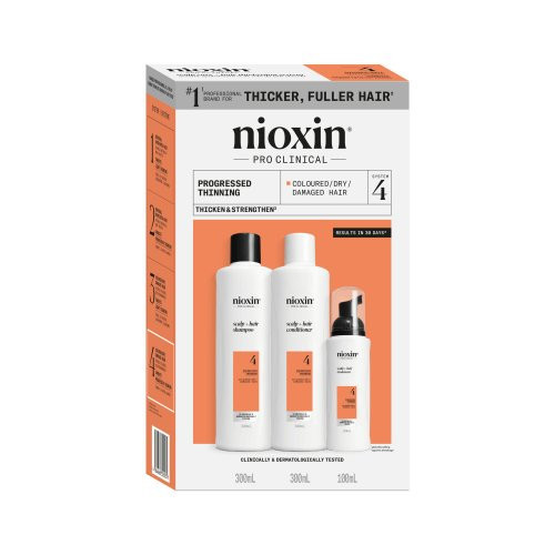 Nioxin System 4 Kit Plaukų priežiūros produktų rinkinys stipriai retėjantiems plaukams 150ml+150ml+40ml