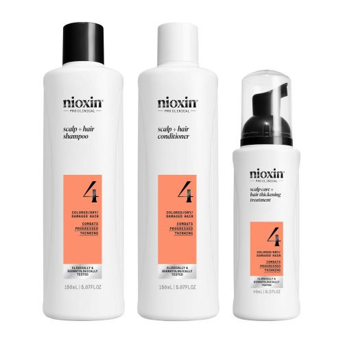 Nioxin System 4 Kit Plaukų priežiūros produktų rinkinys stipriai retėjantiems plaukams 150ml+150ml+40ml