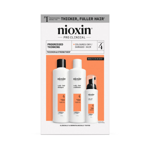 Nioxin System 4 Kit Plaukų priežiūros produktų rinkinys stipriai retėjantiems plaukams 150ml+150ml+40ml