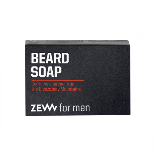 ZEW Beard Soap With Charcoal Muilas barzdai su anglimi 85g