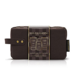Baylis & Harding Signature Men's Black Pepper & Ginseng Gift Set Kūno priežiūros priemonių rinkinys vyrams su kosmetine