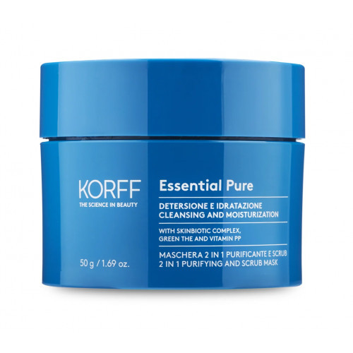 KORFF Essential 2 In 1 Purifying And Scrub Mask Valomoji, šveičiamoji veido kaukė 50ml