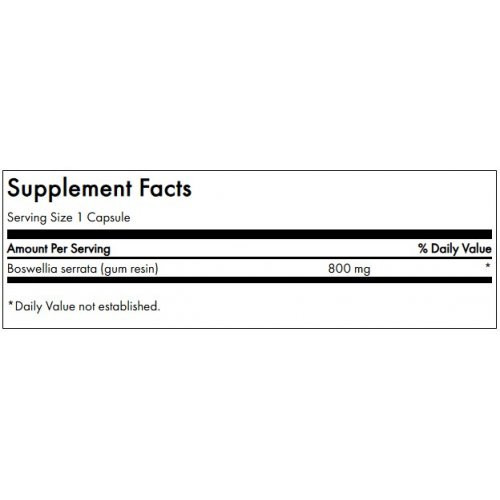 SWANSON Boswellia Joint Health and Mobility 400mg Bosvelia 100 kapsulių