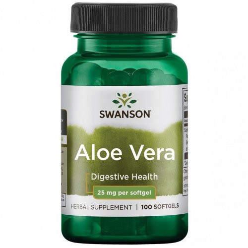 SWANSON Aloe Vera Digestive Health Tikrasis alavijas 100 kapsulių