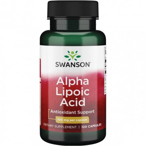 SWANSON Alpha Lipoic Acid Antioxidant Support 100mg Alfa lipoinė rūgštis 120 kapsulių